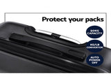 Wanderlite 3Set 20-24-28 Inch with TSA Lock Spinner Carry On Hard Shell Travel Suitcase LUG-ABS-BOS-3SET-BK