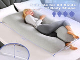 Maternity Pillow U-Shaped Pregnancy Pillow Pregnancy Body Pillow Breastfeeding - Pink - Size V1106-115-74101-PNK-70-130CM