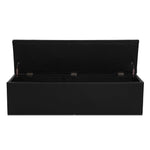 Artiss Storage Ottoman Blanket Box 140cm Leather Black OTM-L140-LEA-BK-AB