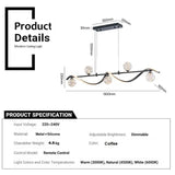 BAMDECOR AD2621 Modern Black Kitchen Island Light with Glass Globe Shade Ceiling Pendant Lights V255-BAM-A2621-BLACK