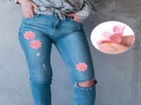 24pcs Flower Iron on Patches, Cute Daisy Flower Patch for Clothes, Sew on Embroidered Applique V1259-DP01-A-3256