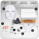 7-Color LED Light Photon Face Mask Neck Rejuvenation Skin Facial Wrinkle Therapy V201-W12783215