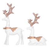 Nordic Style Geometric Standing Sitting Elk Sculpture Resin Deer Statue Tabletop Ornaments V1294-YM0901-3115210004911