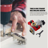 Woodworking Drilling Locator, Round Dowel Connector, 1 Drill Guide, Hole Opening Jig Positioner for V1237-ZY-528-226