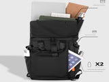 Grey Urban Explorer Roll-Top Backpack - Water-Resistant Large Capacity Bag for Travel, Work & Laptop V888-ELOSUNG33383