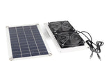 10W 18V Solar Powered Dual Fan Kit Waterproof Portable Solar Exhaust Fan for Chicken Coops V1294-YM0703-3114230003711