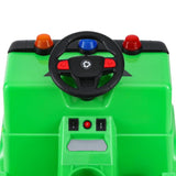 Rigo Kids Ride On Car Garbage Truck Police Light 12V Electric Toys Cars Green RCAR-C-POLICE-TRUCK-12V-GN