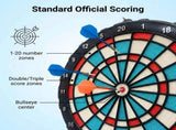 Safe Soft Tip Dartboard Set 16.7" Honeycomb Surface Electronic Plastic Tips Wall Mount Home Party V1232-BP-FB-001