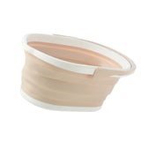 Foldable Mop Bucket Plastic Household Water Container for Floor Mopping Beige V1369-AZ3-W-13191