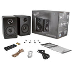 Kanto YU6 200W Powered Bookshelf Speakers with Bluetooth and Phono Preamp - Pair, Matte Black with V398-KO-YU6MB-S6