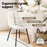 Artiss 4x Dining Chairs Velvet Tufted Kitchen Lounge Cafe Accent Chair Beige DINC-K-799-BGX4