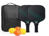 Green Pickleball Set With 2 Paddles-4 Balls And Black Carrying Bag V1221-GREEN-PICKLEBALL-SET-WITH-2-PADDLES-4-BALLS-AND-BLACK-CARRYING-B