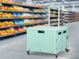 Folding Shopping Trolley Cart Portable Green STP1001-65L-GN