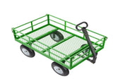 1200 Lbs Steel Garden Cart, Heavy Duty Pullable Garden Yard Cart, 2 in 1 Outdoor Metal Utility V952-ZXHYTCLS1200CPJJEV0