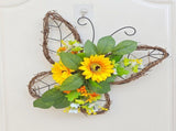 Sunflower Door Hanger Eye Catching Beautiful Front Door Hanging Decor for Farmhouse Porch Wall V1294-YM0901-240322HL02-1