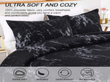 Queen Black Marble Comforter Set, Bedding for All Seasons, 3-Piece Set V745-MAB01173AG3