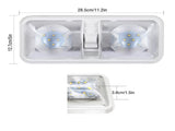 2pcs 12V RV Interior LED Ceiling Light Boat Camper Caravan Trailer Double Dome Light V201-QUEW13035626X2