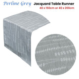 Perline Grey Jacquard Table Runner 40 x 200 cm V442-GNA-TABLER-PERLINE200CM-GREY-RE