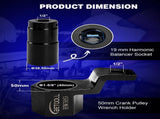 19 mm Harmonic Balancer Socket & 50mm Crankshaft Crank Pulley Wrench Holder Tool Removal Holding V1258-DP02-WO-217