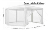 Instahut Gazebo2x2m Marquee Wedding Party Tent Outdoor Camping Mesh Wall Canopy Shade Gazebos Navy GAZEBO-WED-C-FG-222-WH