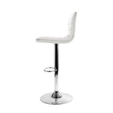 Artiss 4x Bar Stools Padded Leather Gas Lift White BA-K-710N-WHX4