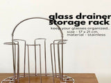 Glass Water Cup Rack Bracket Stainless Steel Household Draining Cup Storage Rack Holder for Party V1294-YM0626-3118220342411