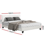 Artiss Bed Frame Queen Size Boucle NEO BFRAME-H-NEO-Q-TED-AB