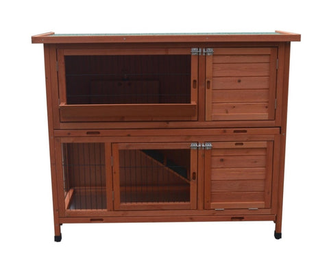 YES4PETS 120cm XL Double Storey Rabbit Hutch Guinea Pig Cage , Ferret cage Cat W Pull Out Tray V278-RH472