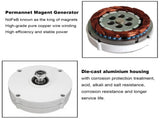 100W 12V/24V Permanent Magnet Generator, 3 Phase Gearless Alternator 600 RPM with 100A 1600V V1107-CS-UAZGGZ31