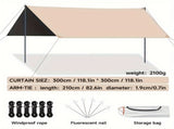 Outdoor camping square sky curtain, black glue sky curtain, sun and rain protection V888-ELOSUNG10041