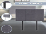 Linen Fabric Single Bed Headboard Bedhead - Grey V63-800817
