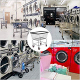 VEVOR Wire Laundry Cart Wire Laundry Basket 2.8 Bushel Heavy Duty w/ 4'' Wheels V952-XYCDG96B-X0000001V0