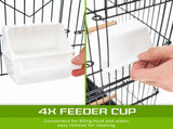 Bird Cage Parrot Aviary 2IN1 Design VEER 92cm V274-PET-3016-92BK
