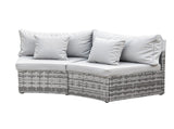 Gardeon 2 PCS Outdoor Sofa Set Rattan Modular Chair Garden Patio Furniture Grey ODF-SOFA-RCHAIRX2-GE
