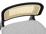 Levede Dining Chair Wood Rattan Armless Black x4 CH1144-2-BKX2