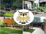 Solar Owl Wall Lamp Metal LED Outdoor Garden Decor Waterproof IP65 Animal Shape Solar Powered Light V1237-ZY-917-018