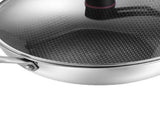 Stainless Steel Wok Pan Double Sided Honeycomb 3 Layer Prevent Sticking Easy Cleaning Wok for V1294-YM0717-3118220189614
