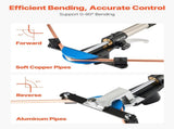 Hydraulic Tubing Bender Kit, 6 mm to 22 mm, Copper Tube Pipe Bender, Forward/Reverse HVAC Bending V952-JLSDWGJYYKZFAHXDS001V0