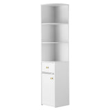 Artiss 3 Tiers Bookshelf with Storage Drawer and Cabinet White FUR-L-DS-COR01-WH