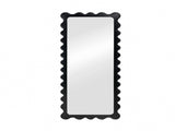 Interior Ave - Freya Scallop Mirror - Black - Large Full Length Mirror V355-IA-DM-FB