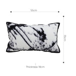 SOGA 35cm Throw Pillow Black and White Leopard Thick Premium Polyester Fiber for Home Decor FRENCHCUSHION324