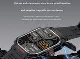 Silver 2-in-1 Smartwatch with Earbuds and 2.01-Inch HD Screen for Sports V888-ELOSUNG28586