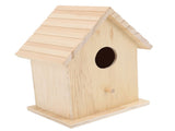 Bird House Paintable Unfinished Wood Bird Breeding Nesting Box for Pet Birds Rest Relax V1294-YM0901-3111240209311