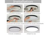 40CM LED Ceiling Light Modern Surface Mount Flush Panel Downlight Ultra-thin V201-FBA0040BL8AU
