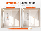 Frameless Shower Door 58-59" x 75" SGCC Tempered Glass 5/16" Chrome V952-WBKSYMTLYSM8XN0RUV0