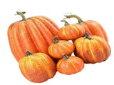 7pcs Simulated Pumpkin Glossy Paint Lightweight Creative Reusable Foam Pumpkin for Decoration Prop V1294-YM0901-3115240060512