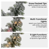 Christabelle 2.7m Christmas Garland Snowy with LED Lights Stamford Spruce Tree Decoration Ornam 112_NATSS274