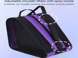 Red 3-Compartment Roller Skate Bag Breathable Mesh Ice Skate Carrier with Adjustable Shoulder Strap V888-ELOSUNG43033