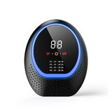Black Rechargeable Ozone & UV-C Air Purifier with Remote - Portable Odor Eliminator for Home, Pets & V888-ELOSUNG34564