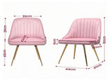 Artiss Dining Chairs Set of 6 Velvet Channel Tufted Pink UPHO-D-DIN203C-VEL-PKX6